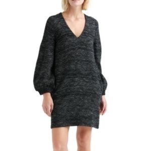 NWT Lucky Brand Sweater Shift Dress V Neck Mini